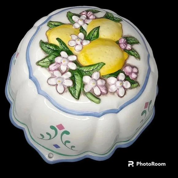 Le Cordon Bleu Franklin Mint Jello Mold LEMON DECOR Cottage WALL HANGING Ceramic - Picture 2 of 8